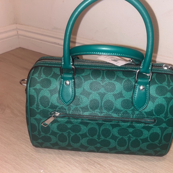 (New) Coach Bright Jade Rowan Satchel - Picture 2 of 4
